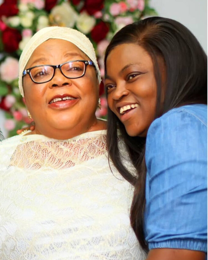 Funke Akindele and mum